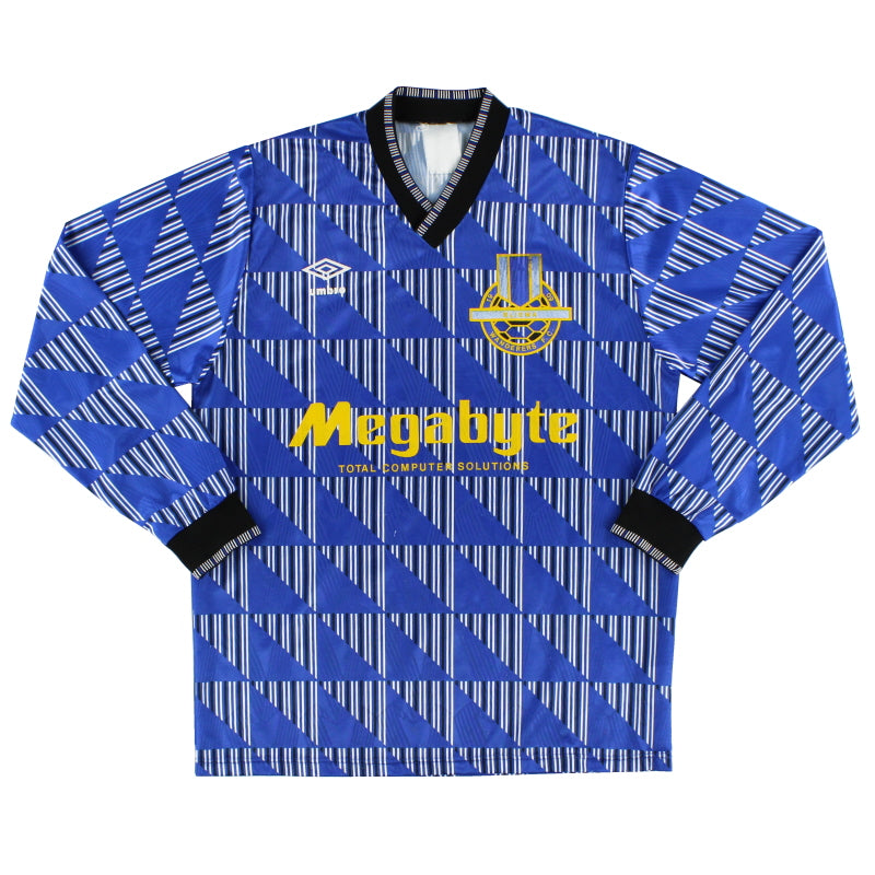1990-91 Sliema Wanderers Umbro Heimtrikot Langarm S