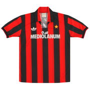1990-91 AC Mailand adidas Heimtrikot *Neuwertig* M