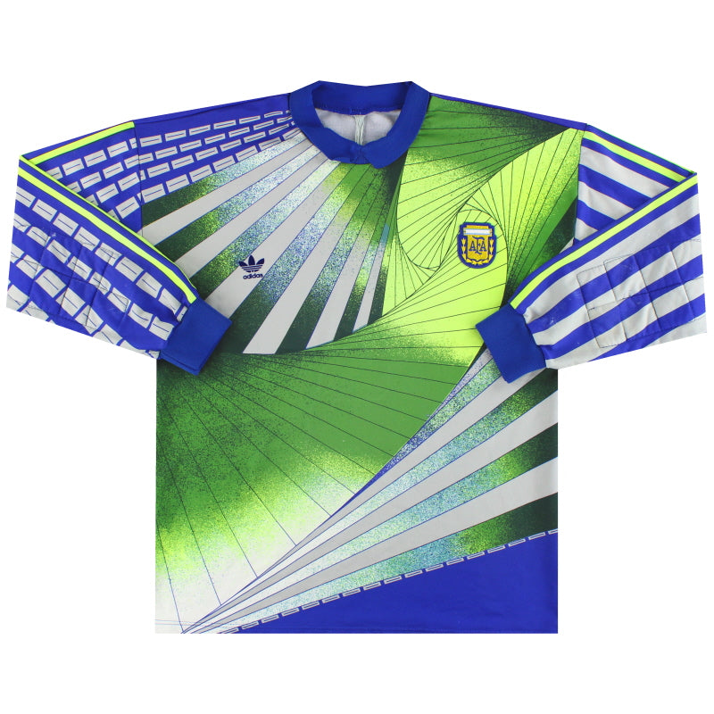 1990-92 Argentinien adidas Torwarttrikot #1 L