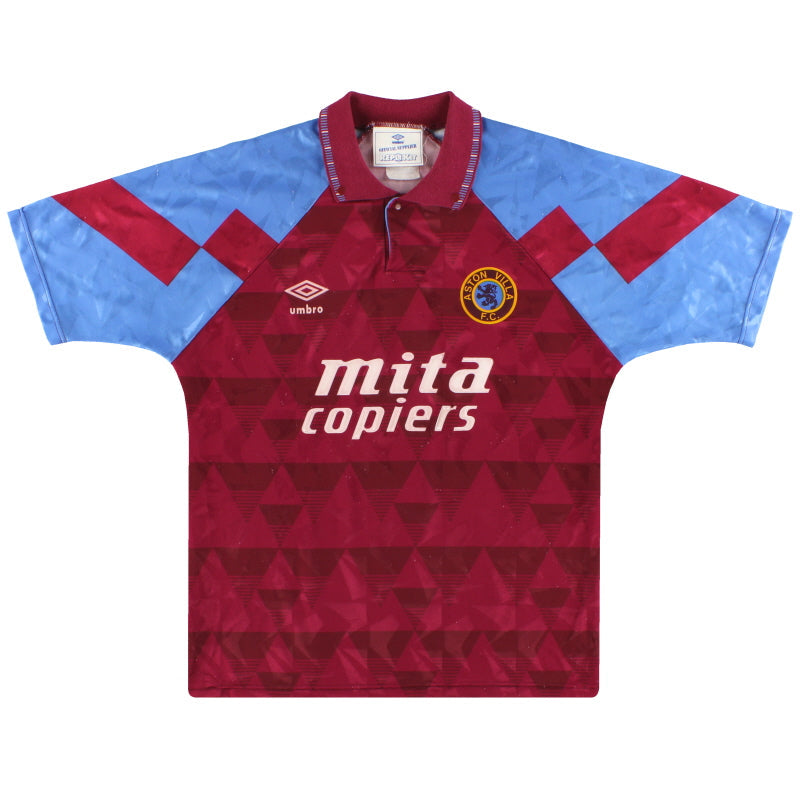 1990-92 Aston Villa Umbro Heimtrikot XL