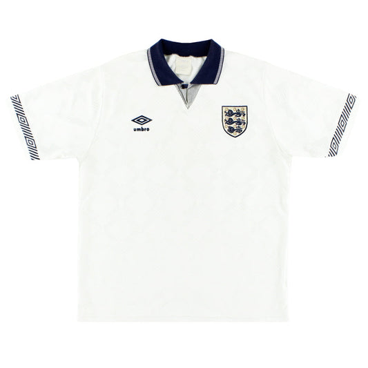 1990-92 England Umbro Home Shirt XL