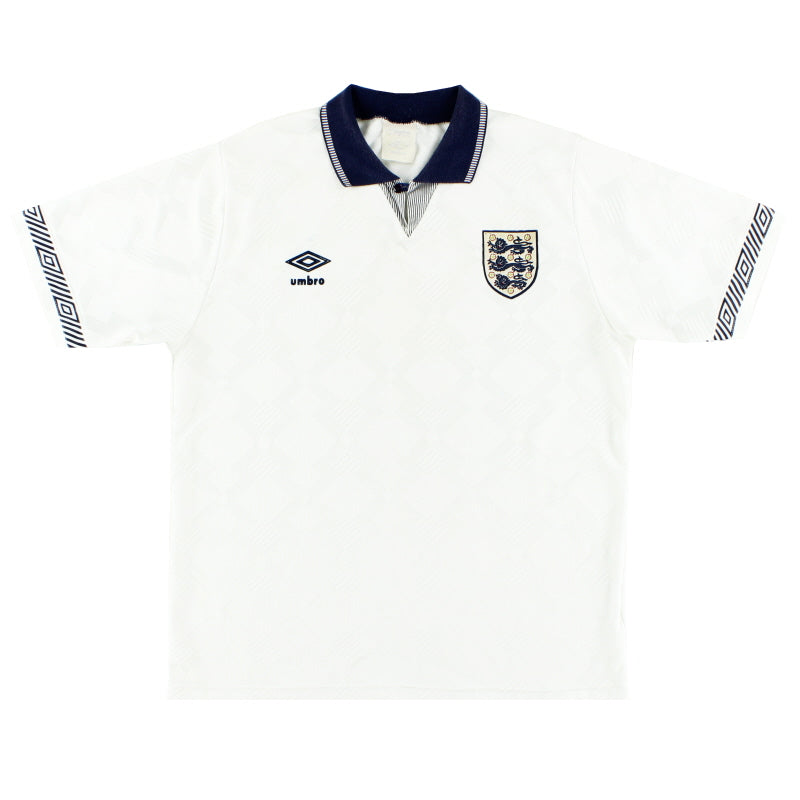 1990-92 England Umbro Heimtrikot L