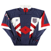 1990-92 England Umbro Web-Trainingsjacke XS