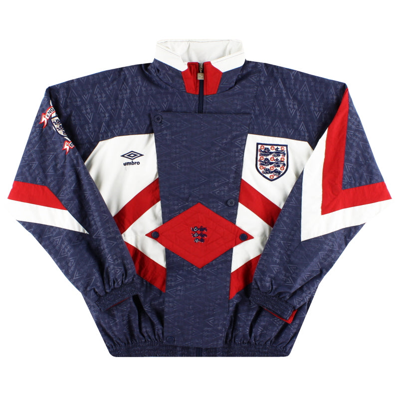 1990-92 England Umbro Web-Trainingsjacke XS