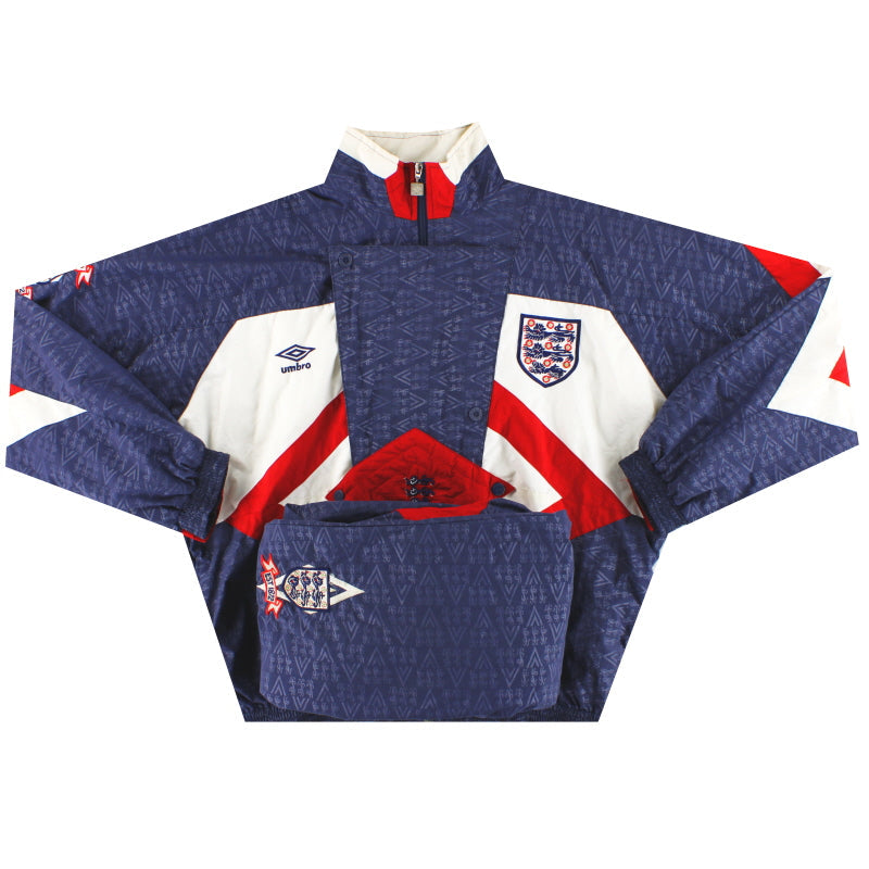1990-92 England Umbro Web-Trainingsanzug *Neuwertig* M
