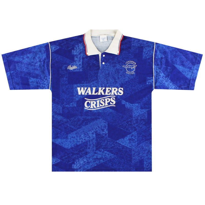1990-92 Leicester Bukta Heimtrikot *Neuwertig* L