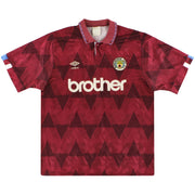 1990-92 Manchester City Umbro Auswärtstrikot L