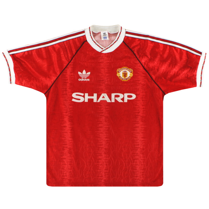 1990-92 Manchester United adidas Heimtrikot L/XL