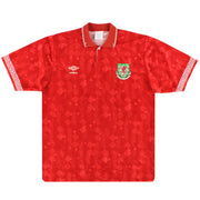 1990-92 Wales Umbro Heimtrikot L
