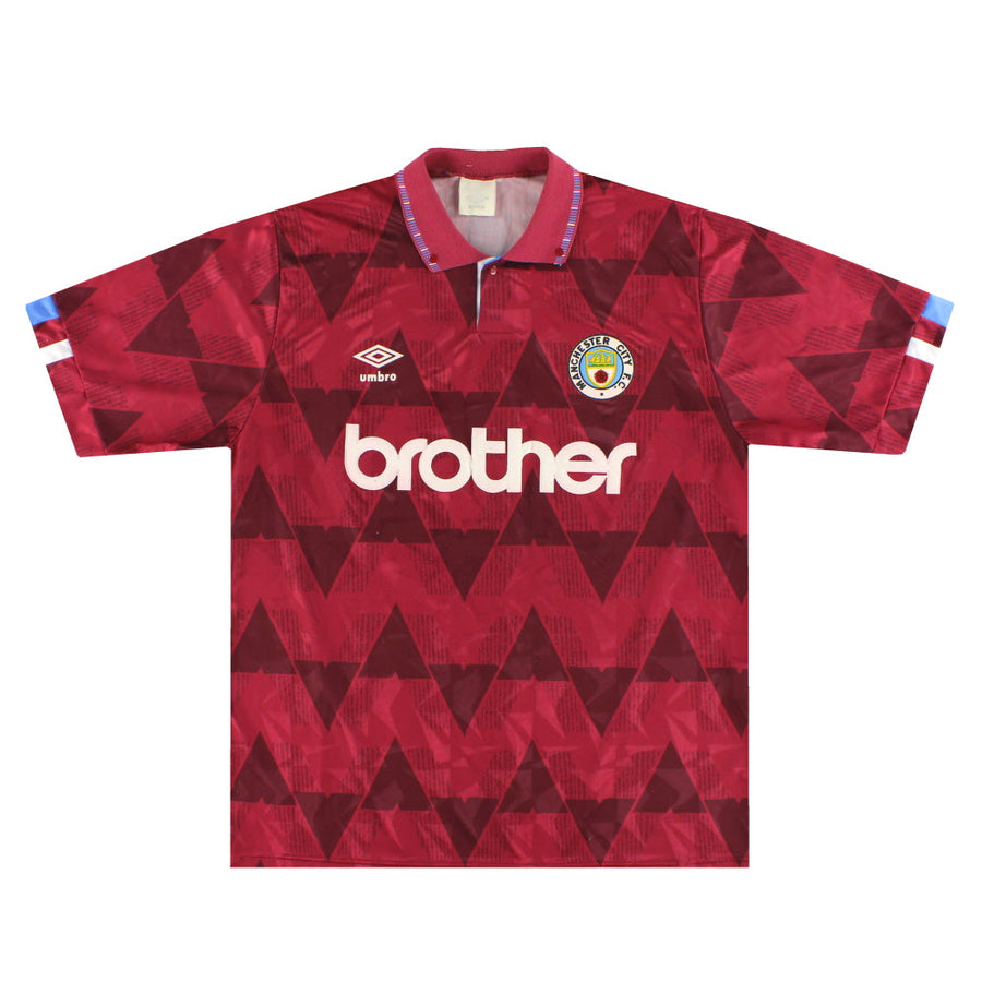 1990-92 Manchester City Umbro Auswärtstrikot XL