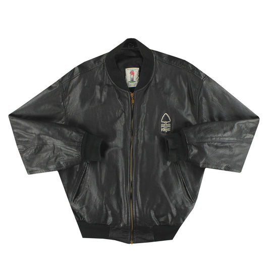 1990-92 Nottingham Forest Leather Bomber Jacket XL