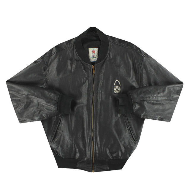 1990-92 Nottingham Forest Leather Bomber Jacket XL