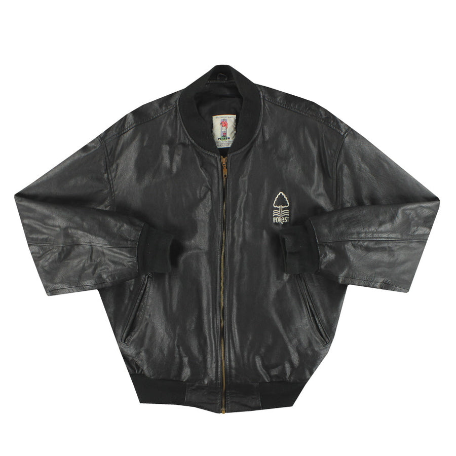 1990-92 Nottingham Forest Leder Bomberjacke XL