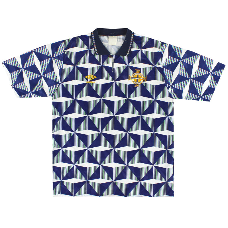 1990-93 Nordirland Umbro Auswärtstrikot L