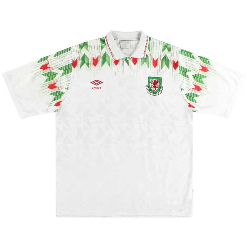 1990-93 Wales Umbro Auswärtstrikot L