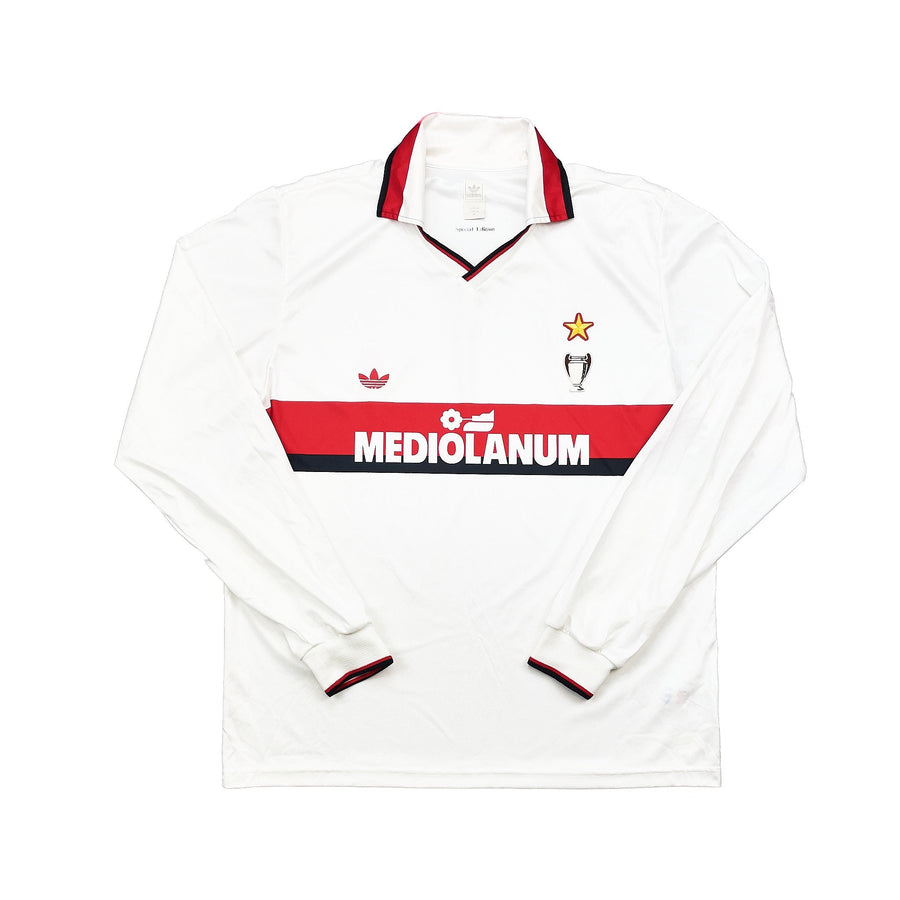 1990/91 AC Mailand Adidas Originals L/S Auswärtstrikot (XL)