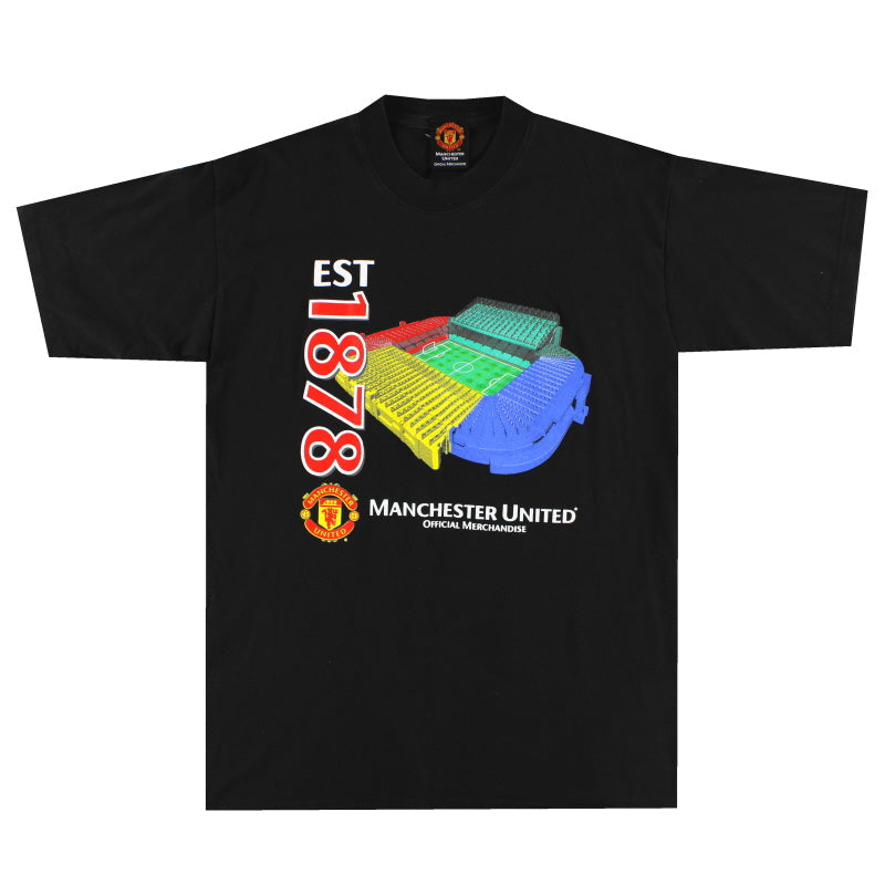 1990er Manchester United "Est 1878" Grafik-T-Shirt S