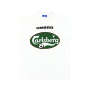 1990er Umbro 'Carlsberg' Grafik-T-Shirt *Wie neu* XL