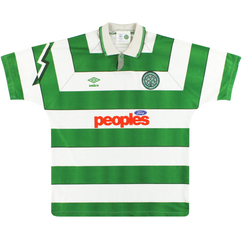 1991-92 Celtic Umbro Heimtrikot L