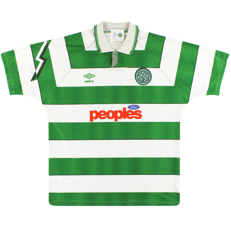 1991-92 Celtic Umbro Home Shirt XL