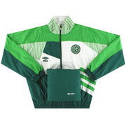 1991-92 Celtic Umbro Spielerversion Präsentations-Trainingsjacke M