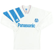 1991-92 Olympique Marseille adidas Heimtrikot Langarm S