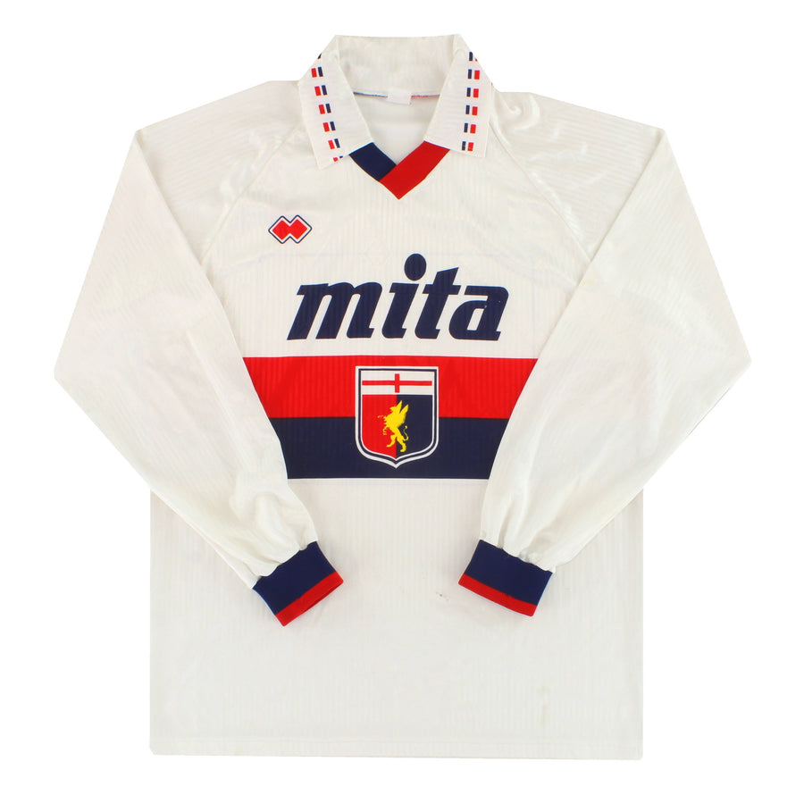 1991-92 Genua Errea Auswärtstrikot L/S