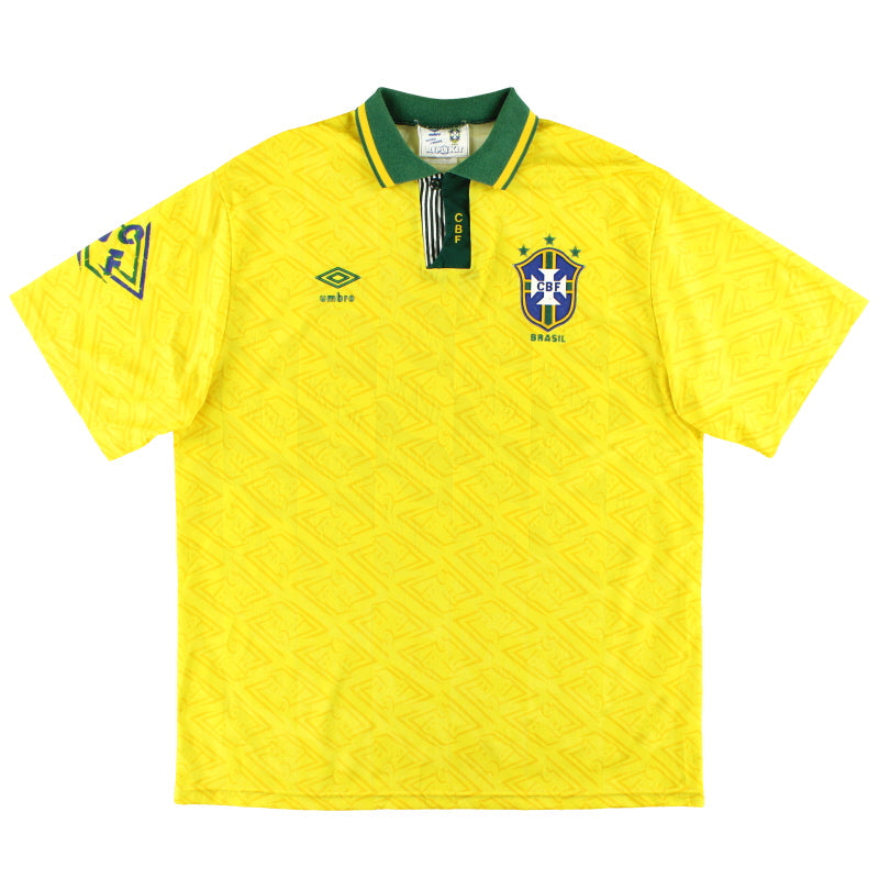 1991-93 Brasilien Umbro Heimtrikot XL