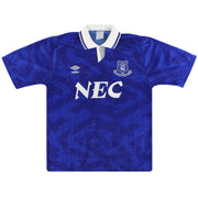 1991-93 Everton Umbro Heimtrikot L