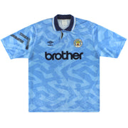 1991-93 Manchester City Umbro Heimtrikot S
