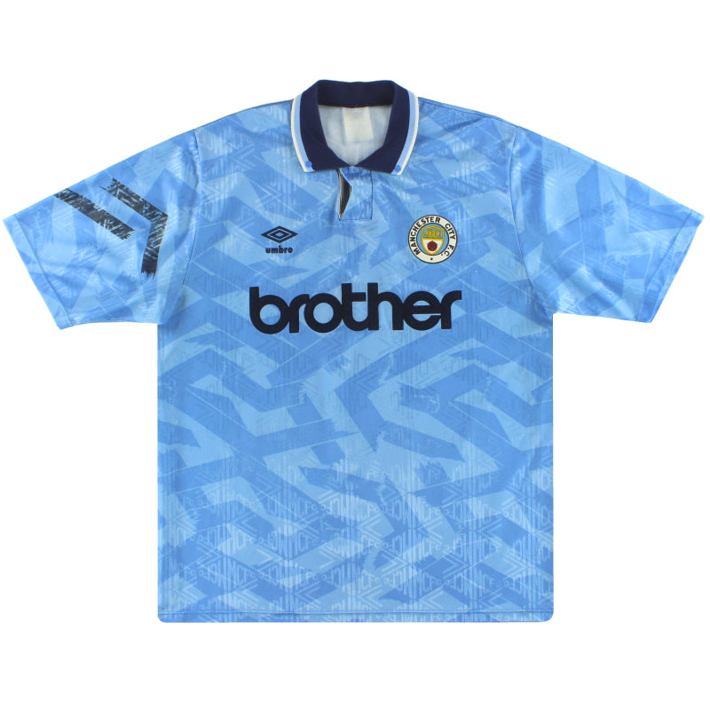 1991-93 Manchester City Umbro Heimtrikot S
