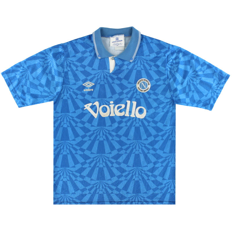 1991-93 Napoli Umbro Heimtrikot XL