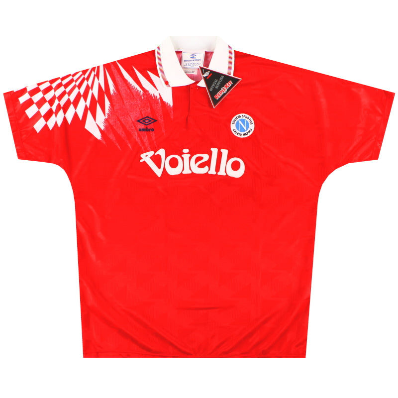 1991-93 Neapel Umbro Auswärtstrikot *m/Etiketten* XL