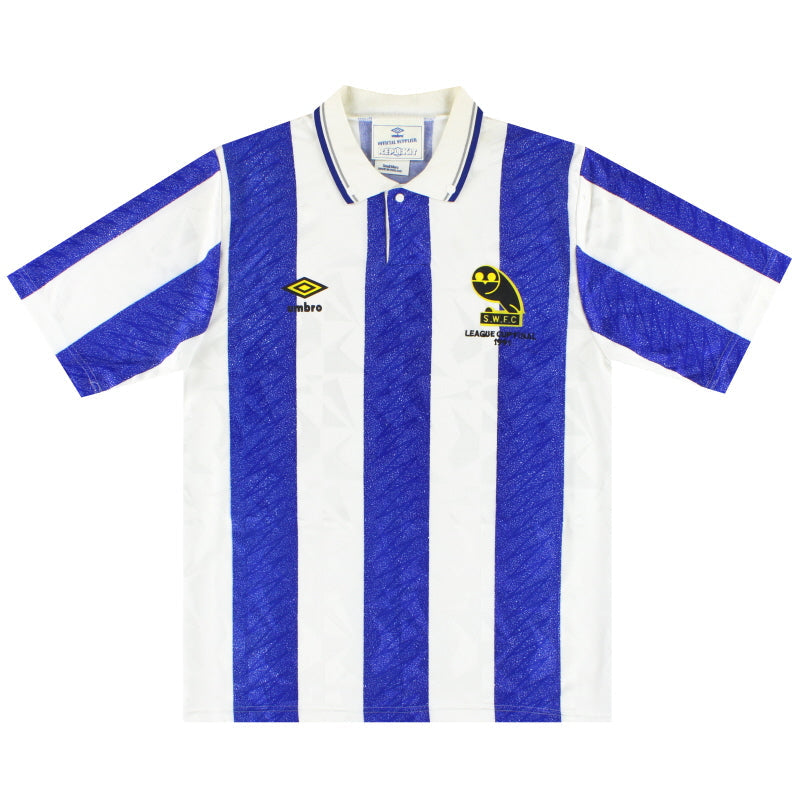 1991 Sheffield Wednesday Umbro 'League Cup Finale' Heimtrikot S