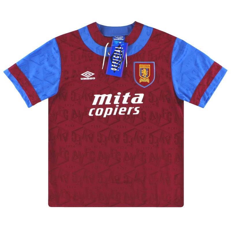 1992-93 Aston Villa Umbro Heimtrikot *BNIB* XL