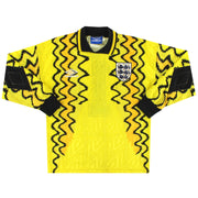 1992-93 England Umbro Torwarttrikot #1 Gr. M Jungen