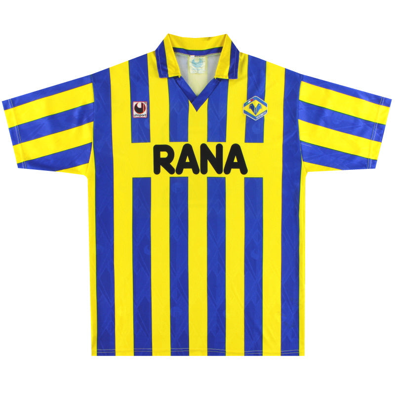 1992-93 Hellas Verona Uhlsport Heimtrikot #2 *Neuwertig* XL