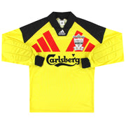 1992-93 Liverpool adidas Centenary Torwart Trikot S