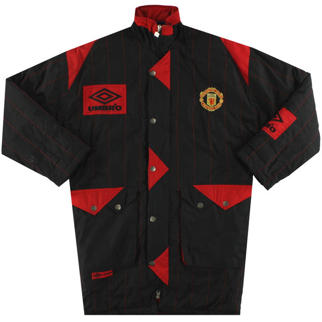 1992-93 Manchester United Umbro Padded Bench Coat L