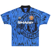 1992-93 Manchester United Umbro Auswärtstrikot Gr. L.Boys