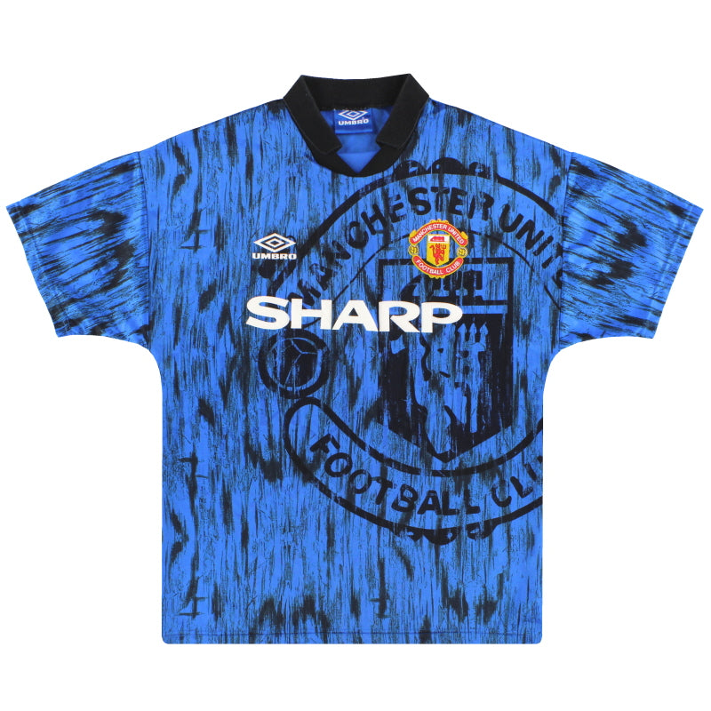 1992-93 Manchester United Umbro Auswärtstrikot Gr. L.Boys