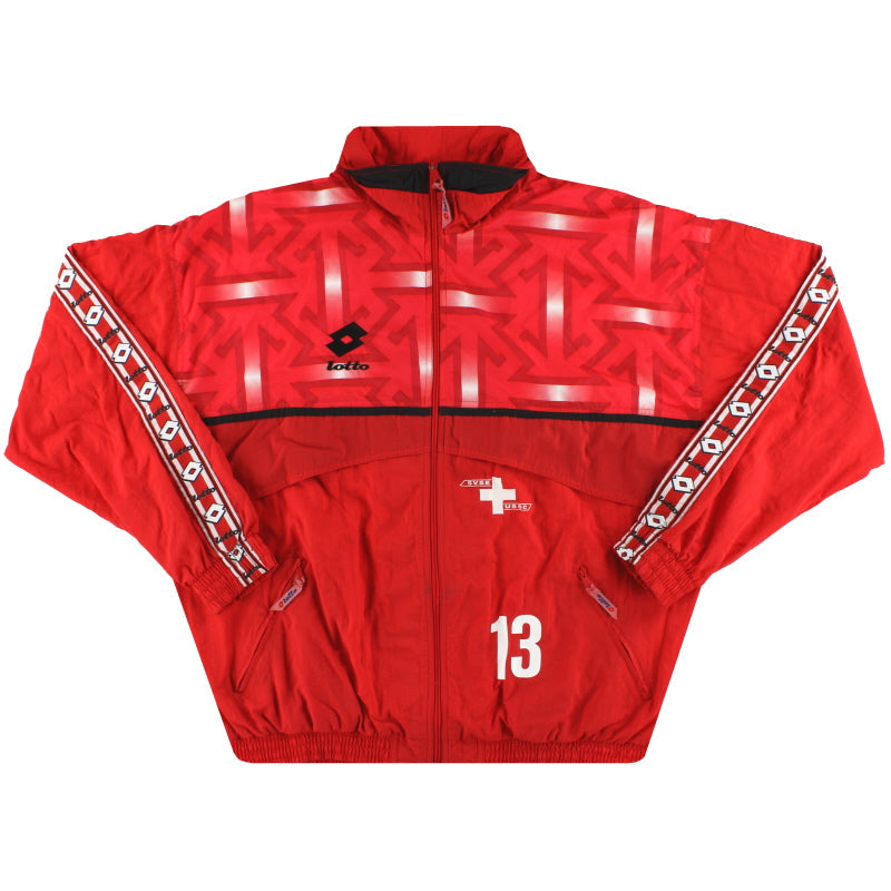 1992-93 Schweiz Lotto Player Issue Trainingsjacke #13 XXL