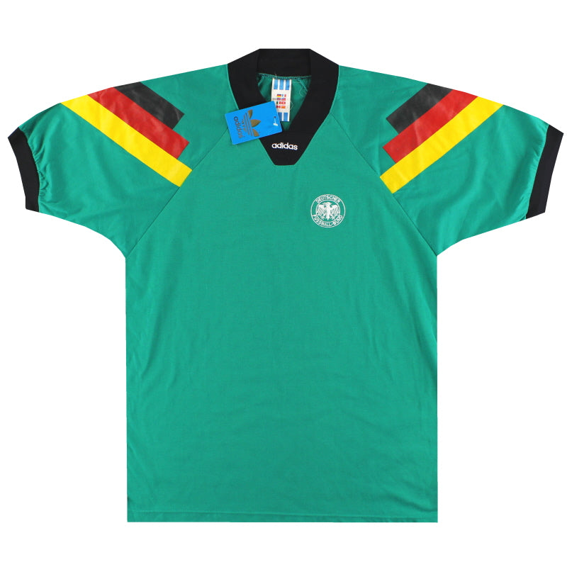 1992-94 Deutschland adidas Freizeit-T-Shirt *mit Etikett* L