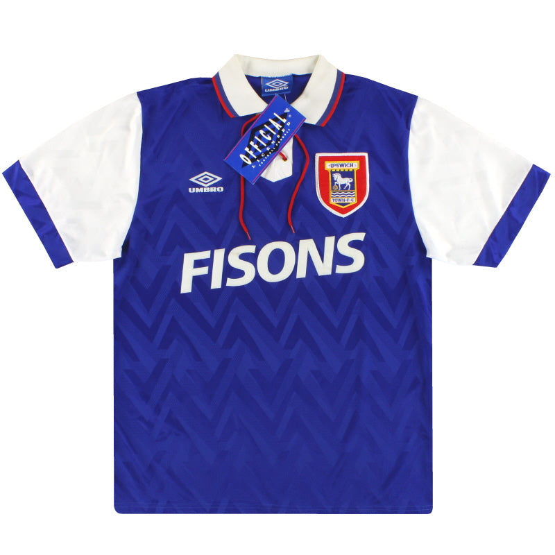 1992-94 Ipswich Umbro Heimtrikot *BNIB* L