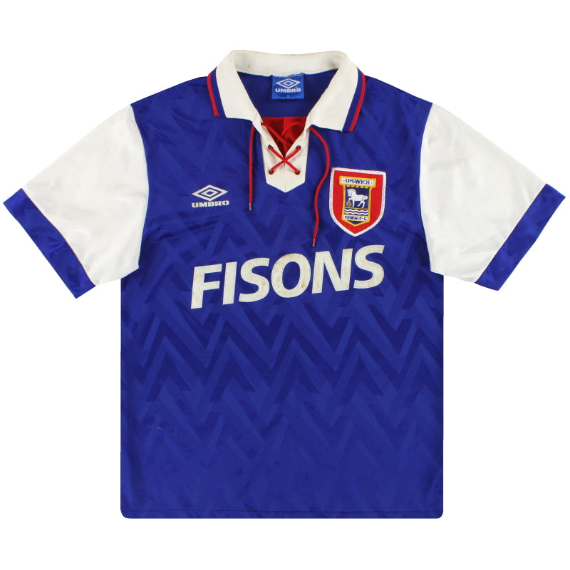 1992-94 Ipswich Umbro Heimtrikot XL