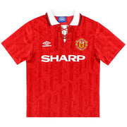 1992-94 Manchester United Umbro Heimtrikot L.Jungen