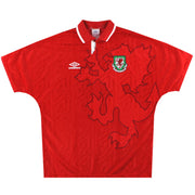 1992-94 Wales Umbro Heimtrikot S