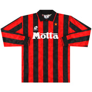 1993-94 AC Mailand Lotto Heimtrikot #9 Langarm L