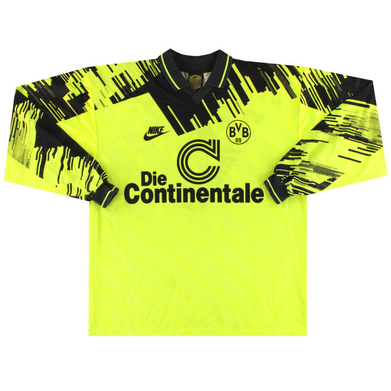 1993/94 Borussia Dortmund Nike Heimtrikot Langarm L