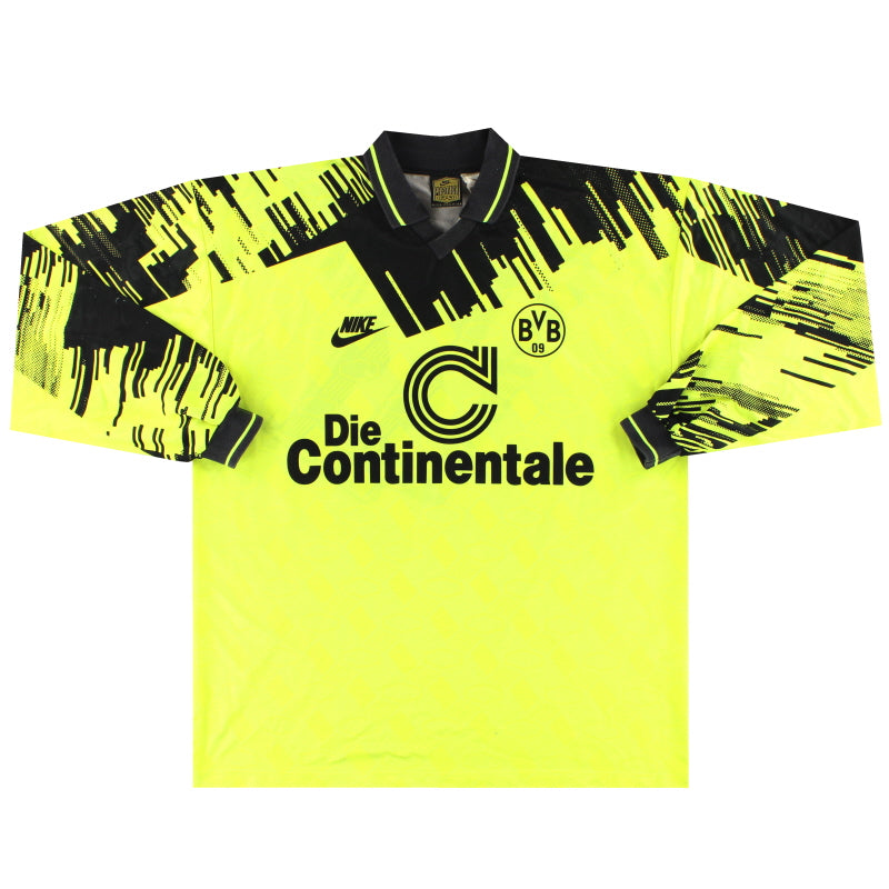 1993-94 Borussia Dortmund Nike Heimtrikot langarm M